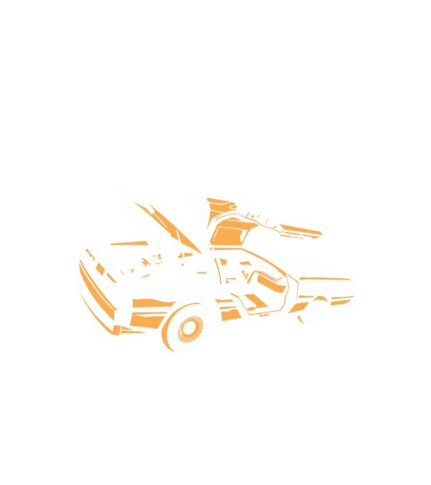Delorean minta fekete pólón