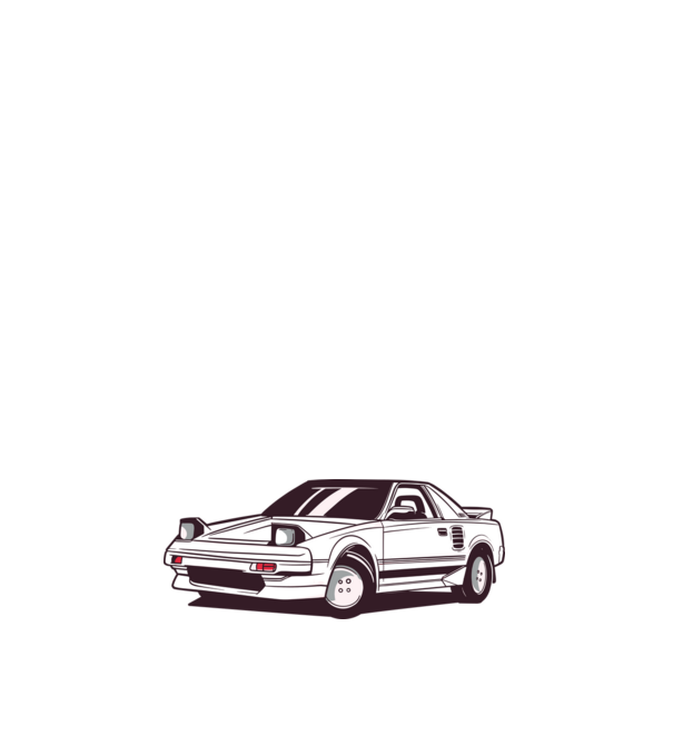 Toyota MR 2 minta fehér pólón