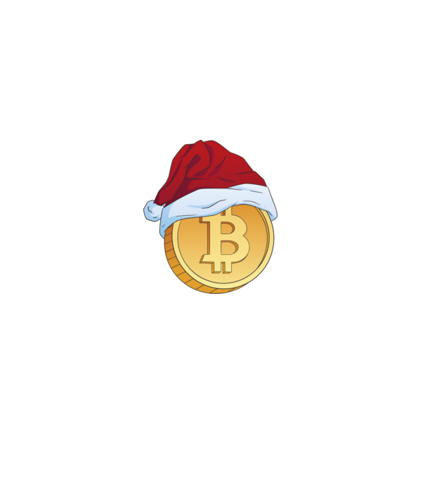 Karácsonyi bitcoin minta zöld pólón