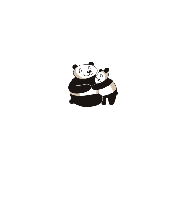 Panda család minta zöld pólón