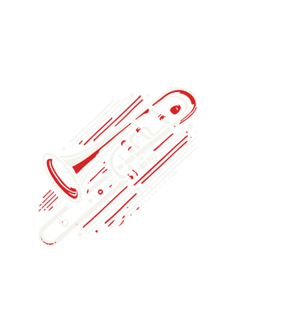 Trombita minta fekete pólón