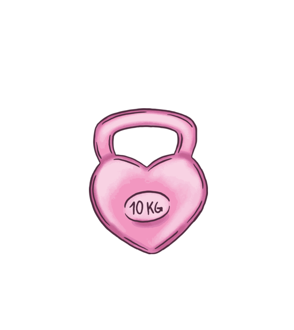 Kettleball minta fehér pólón