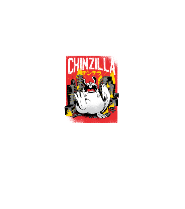 Csincsilla godzilla minta fekete pólón