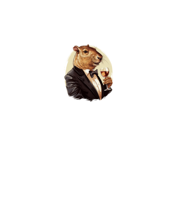 Capybara borral minta királykék pólón