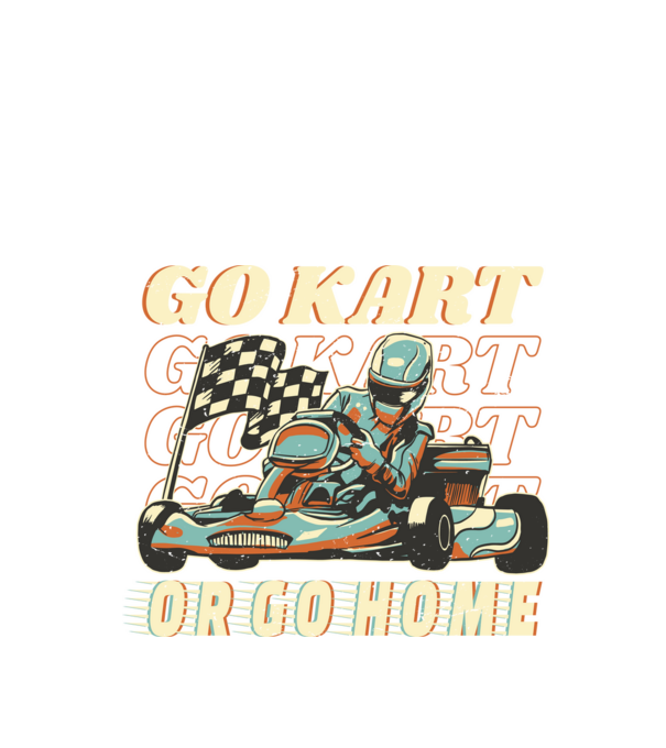 Gokart minta fekete pólón