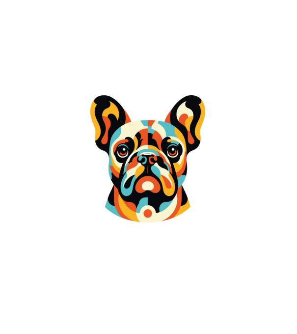 Francia bulldog minta szürke pólón