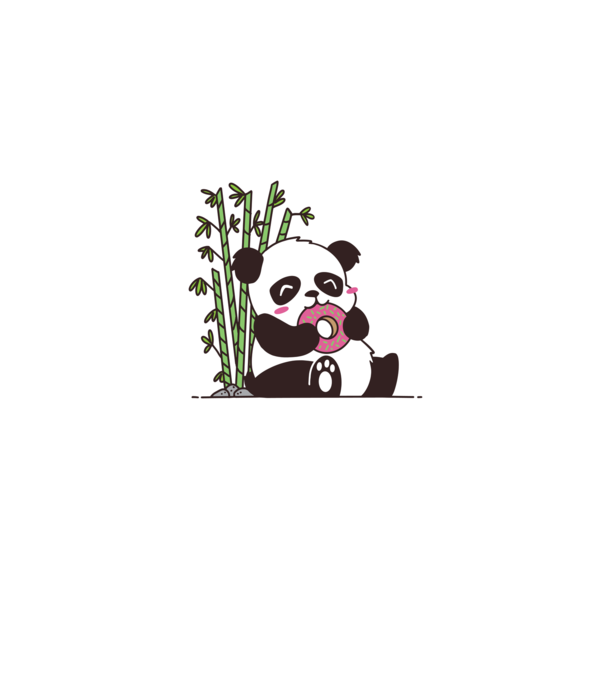 Panda minta farmerkék pólón