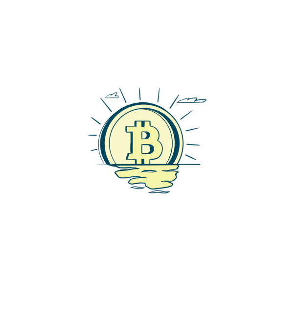 Bitcoin minta fehér pólón