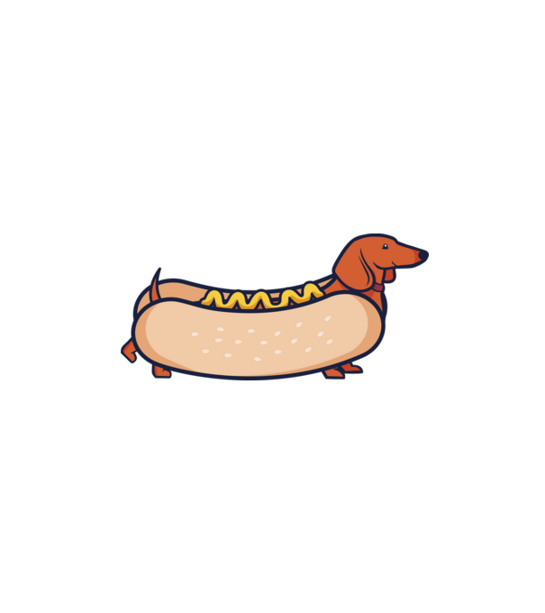 Hot dog kutya minta fekete pólón