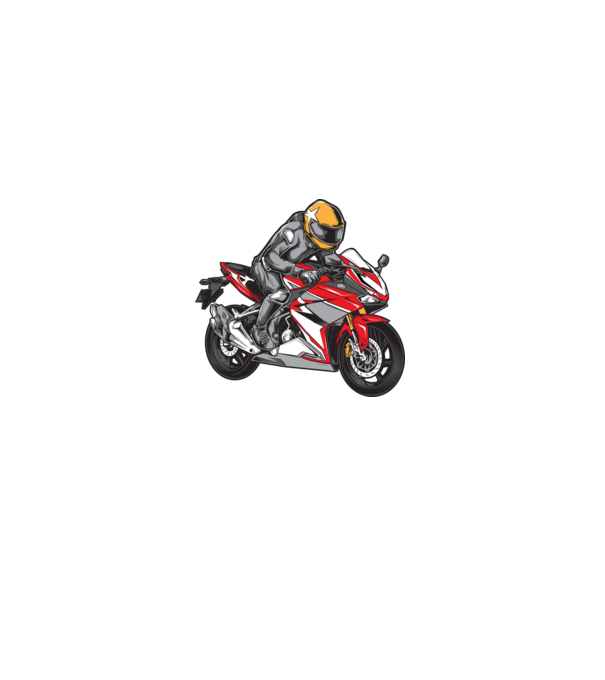 Versenymotor minta fehér pólón