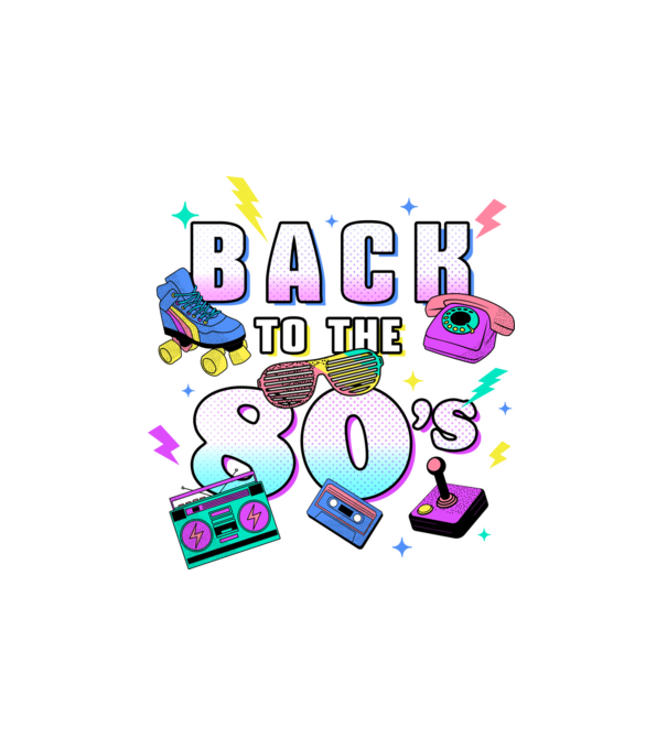 Back to the 80's minta fehér pólón