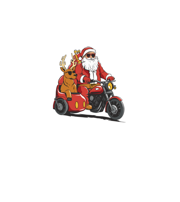 Motoros mikulás minta szürke pólón