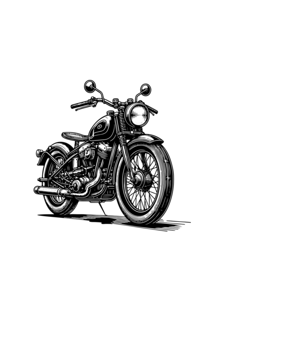 Retro motor minta világoskék pólón