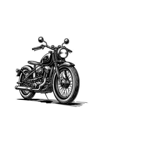 Retro motor minta fekete pólón