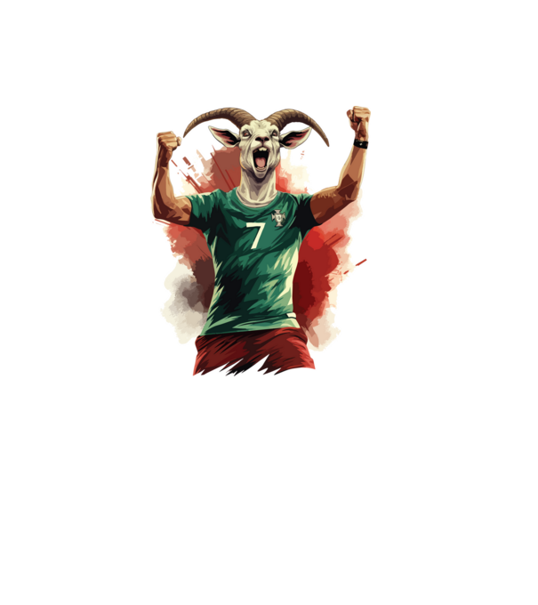 CR7 - The Goat minta fehér pólón