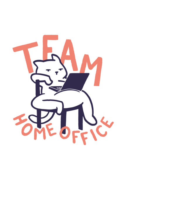 Team home office minta fekete pólón