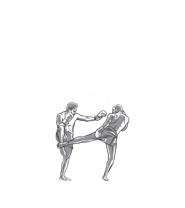 Kickbox minta fekete pólón