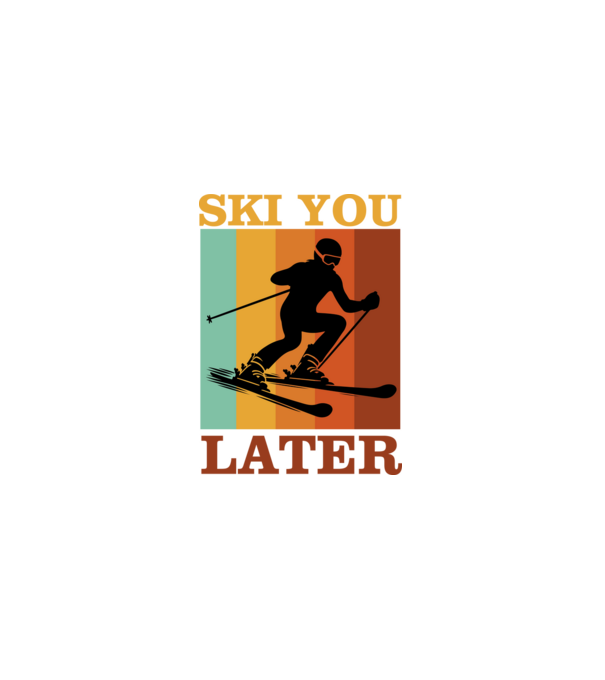Ski you later minta szürke pólón