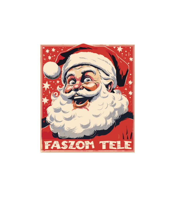 Faszom tele minta fehér pólón