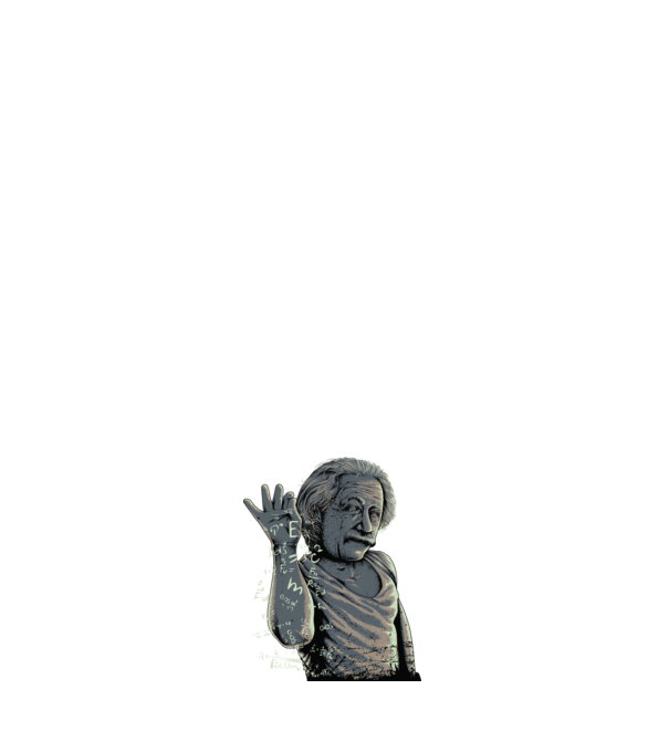 Einstein minta fehér pólón