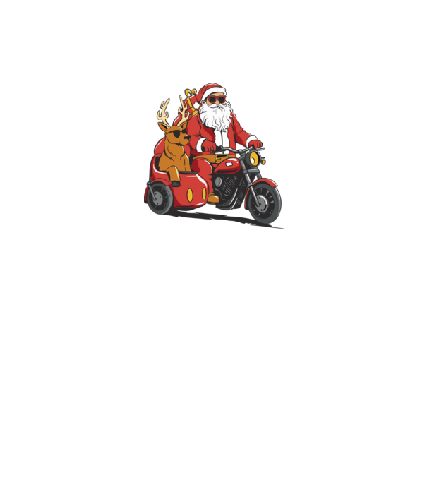 Motoros mikulás minta farmerkék pólón
