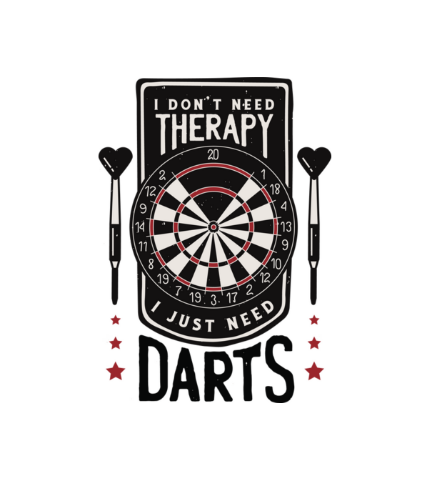Darts minta fehér pólón
