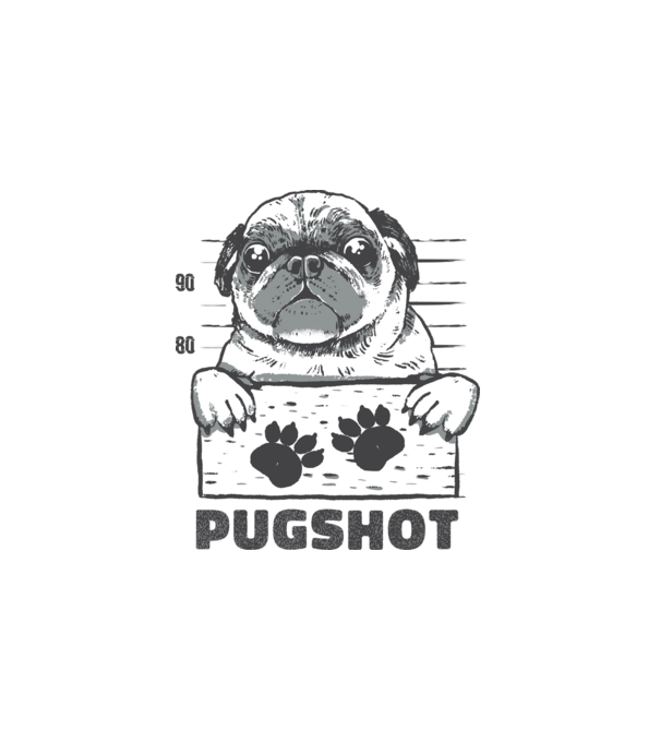 Pugshot minta fehér pólón
