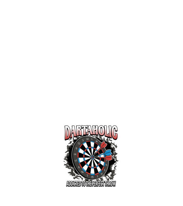 Darts függő minta fehér pólón