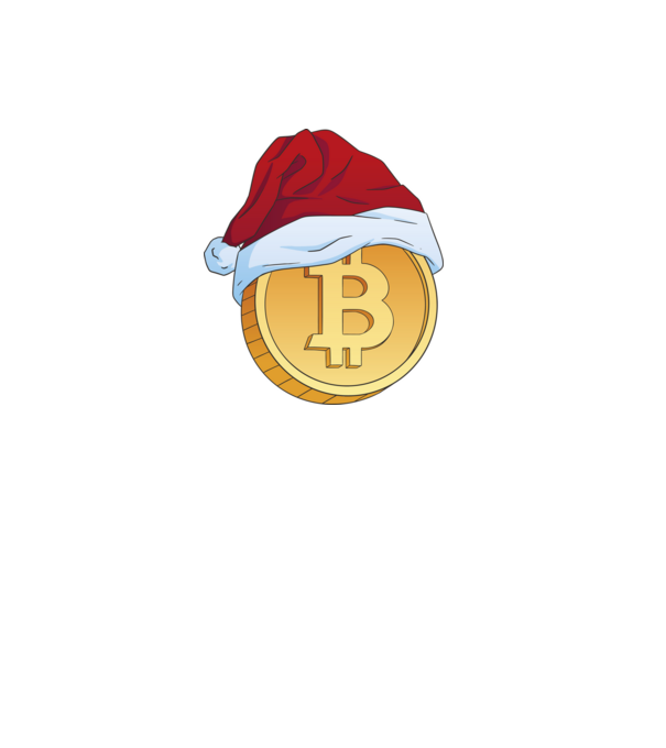 Karácsonyi bitcoin minta zöld pólón
