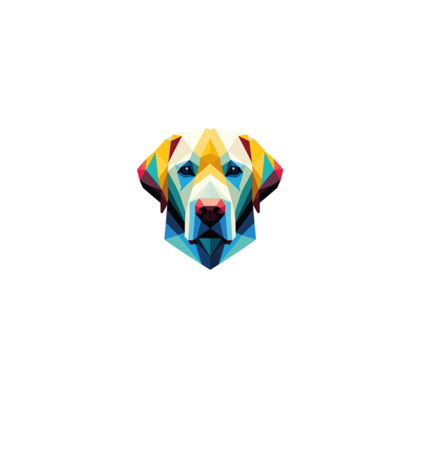 Labrador minta királykék pólón