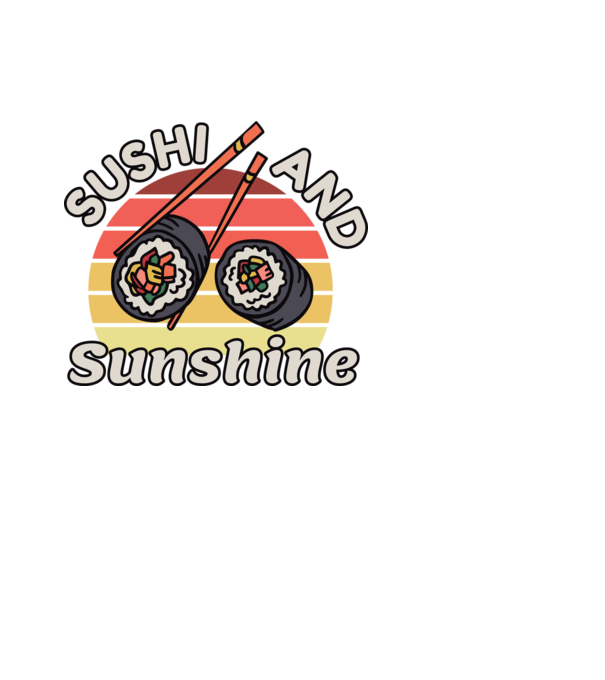Sushi and sunshine minta fehér pólón