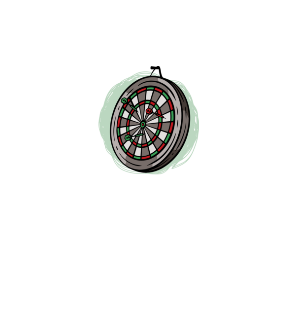 Darts tábla minta fehér pólón