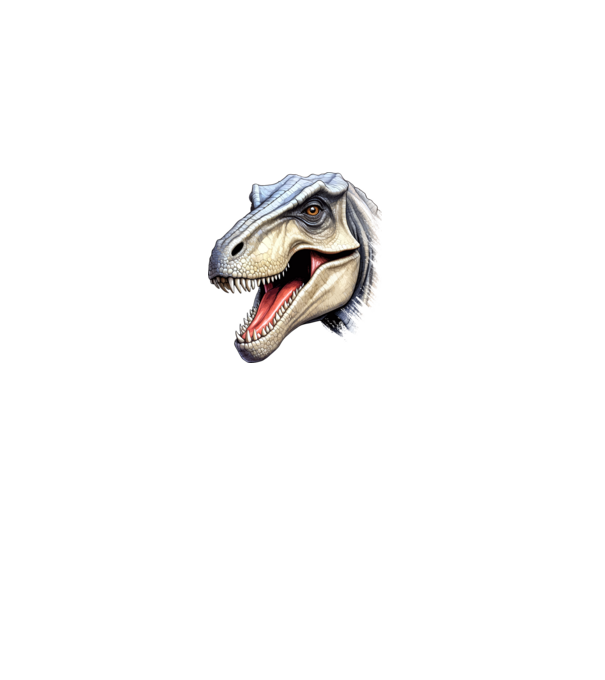 T-rex minta fehér pólón