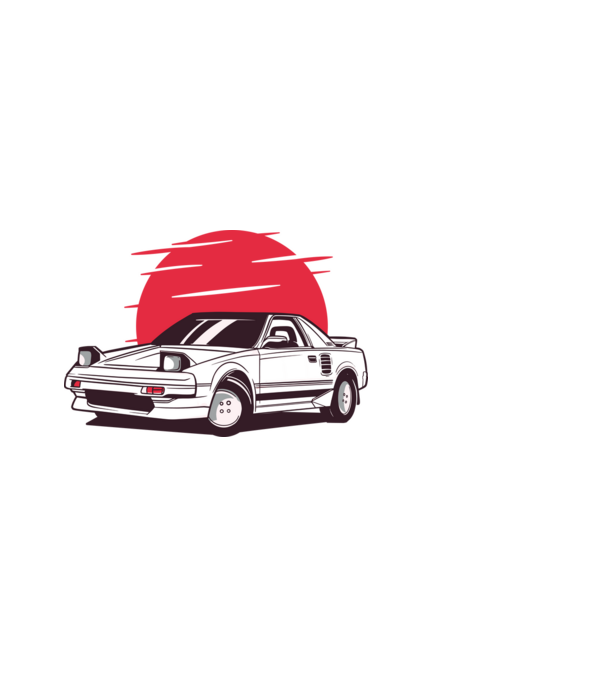 Toyota MR 2 minta fehér pólón
