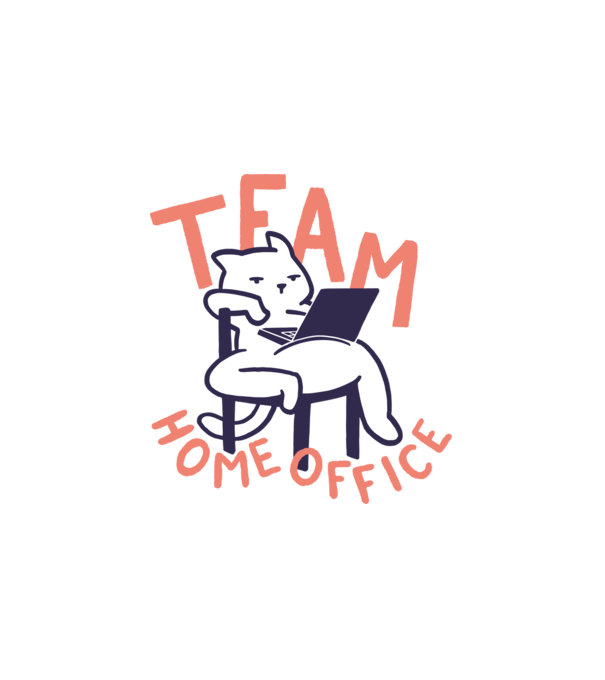 Team home office minta fehér pólón