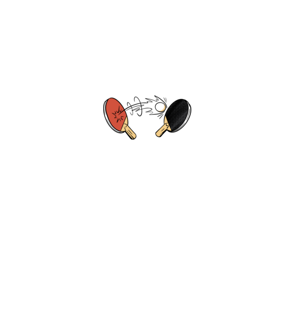 Ping pong minta királykék pólón