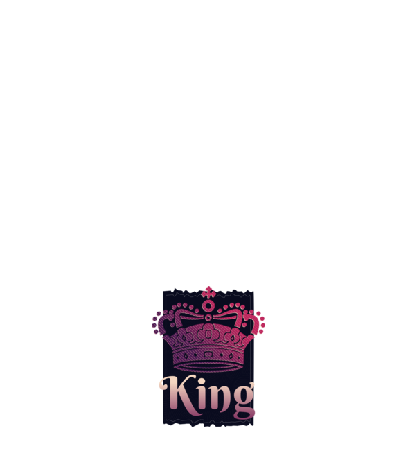 King minta fehér pólón