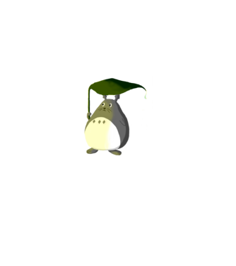 Totoro minta fekete pólón