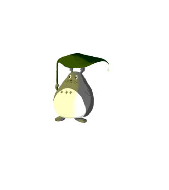 Totoro minta fekete pólón