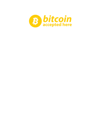 Bitcoin accepted here minta fekete pólón