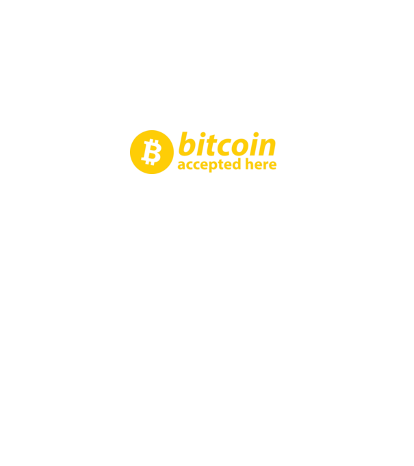 Bitcoin accepted here minta fekete pólón