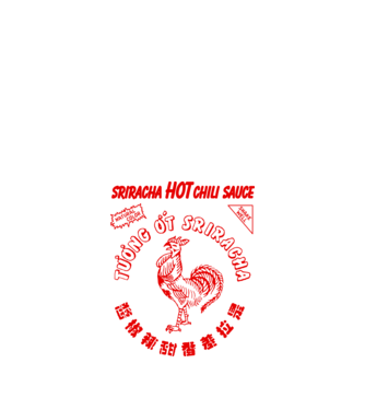 Sriracha Sauce v4 minta fekete pólón