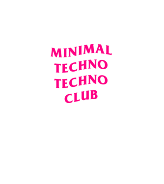 Minimal Techno Techno Club minta fekete pólón
