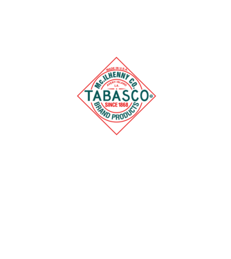 Tabasco Sauce 3x minta szürke pólón