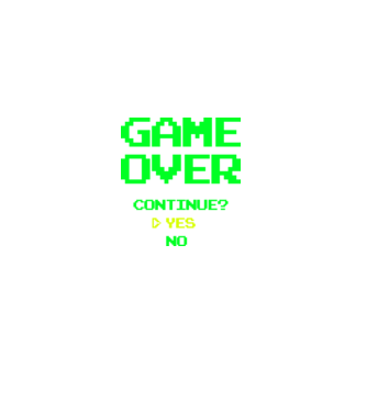 Game Over - Y minta fekete pólón