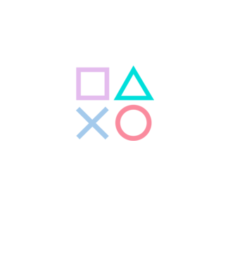 Playstation Symbols C minta fekete pólón