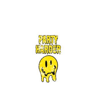 Party Harder v2 minta fekete pólón