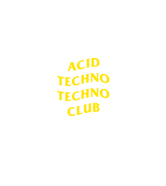 Acid Techno Techno Club minta fekete pólón