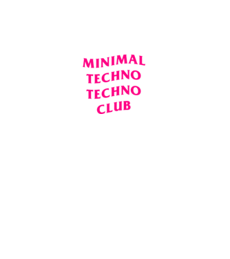 Minimal Techno Techno Club minta fekete pólón