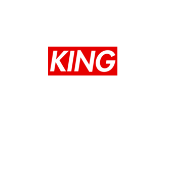 King minta fehér pólón